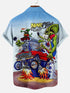 Men's Cartoon Funny Graphic Short Sleeve Hawaiian Shirt